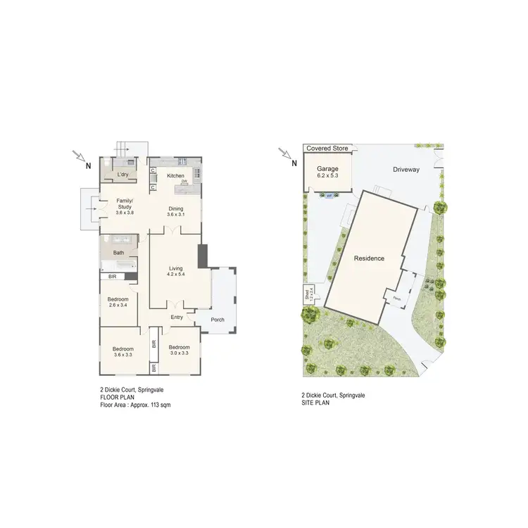 Floorplan of Homely house listing, 2 Dickie Court, Springvale VIC 3171