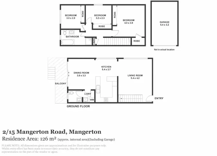 Floorplan of Homely townhouse listing, 2/15 Mangerton Road, Wollongong NSW 2500
