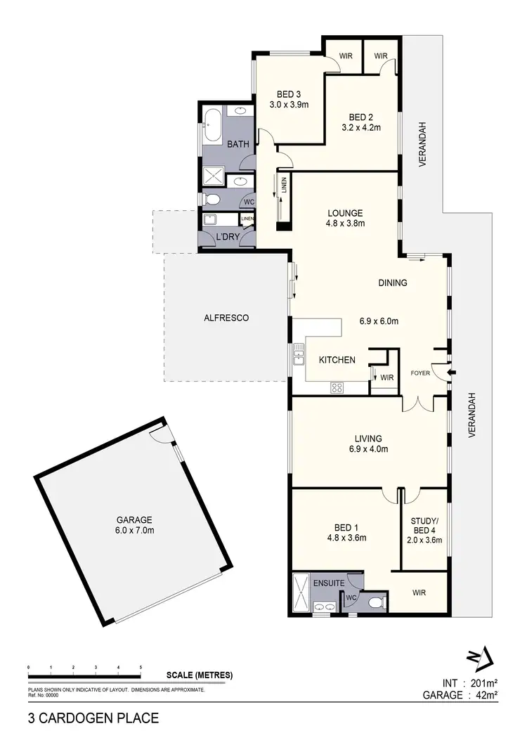 Floorplan of Homely house listing, 3 Cardogen Place, Kennington VIC 3550