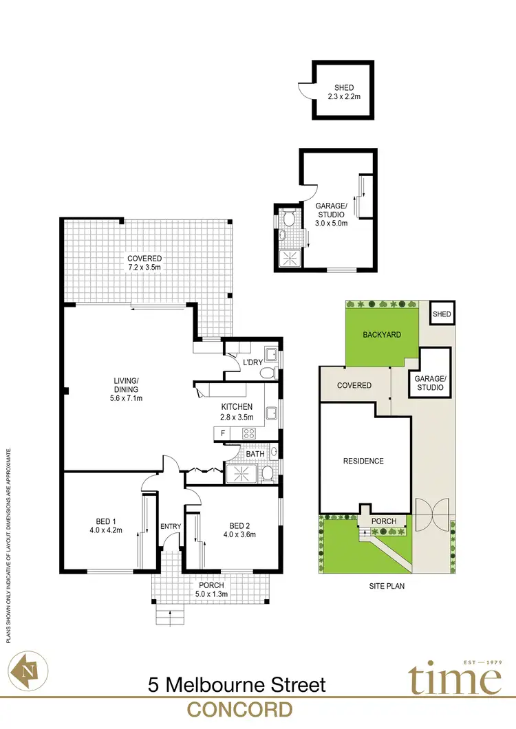 Floorplan of Homely semi-detached listing, 5 Melbourne Street, Concord NSW 2137
