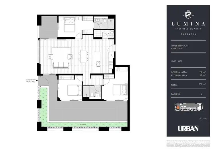Floorplan of Homely apartment listing, G01/26 Lord Sheffield Circuit, Penrith NSW 2750