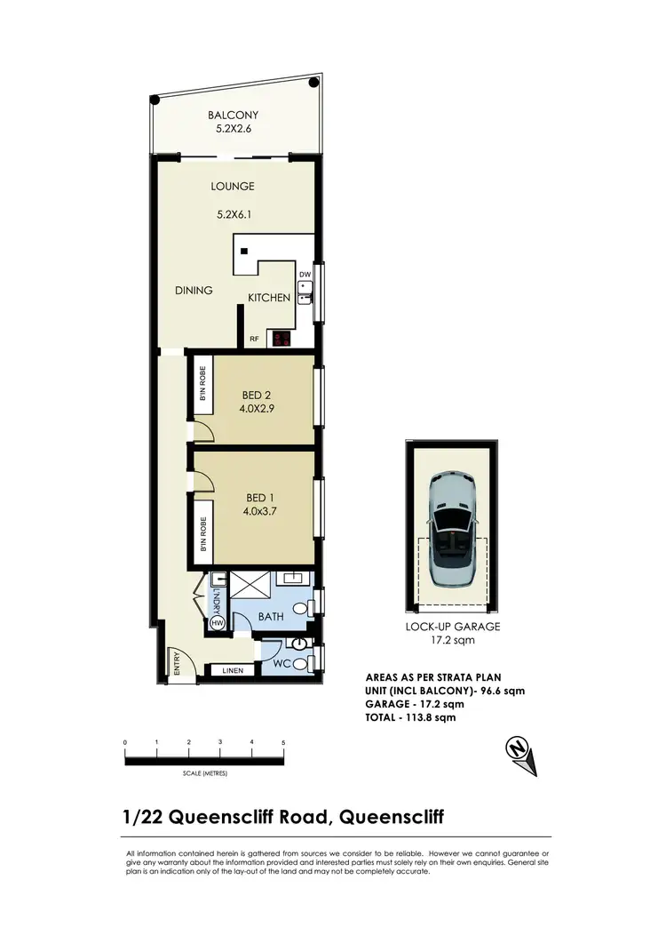 Floorplan of Homely apartment listing, 1/22 Queenscliff Road, Queenscliff NSW 2096