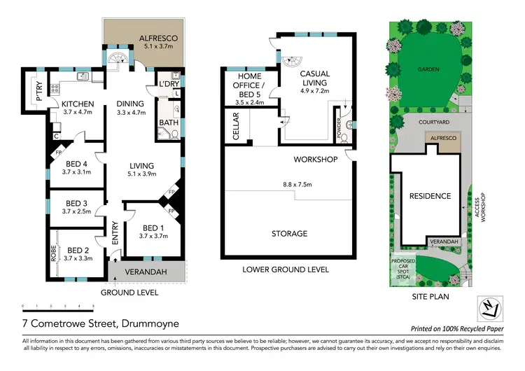 Floorplan of Homely house listing, 7 Cometrowe Street, Drummoyne NSW 2047