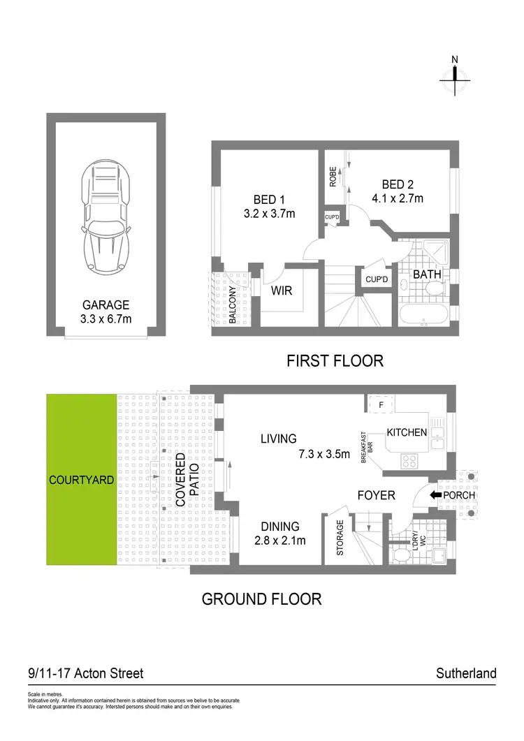 Floorplan of Homely townhouse listing, 9/11-17 Acton Street, Sutherland NSW 2232