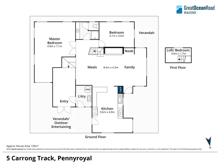 Floorplan of Homely house listing, 5 Carrong Track, Pennyroyal VIC 3235