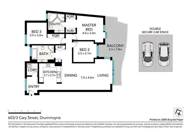 Floorplan of Homely apartment listing, 603/3 Cary Street, Drummoyne NSW 2047