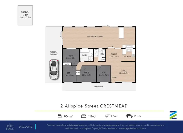 Floorplan of Homely house listing, 2 Allspice Street, Crestmead QLD 4132