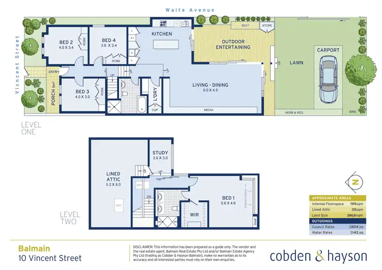 Floorplan of Homely house listing, 10 Vincent Street, Balmain NSW 2041