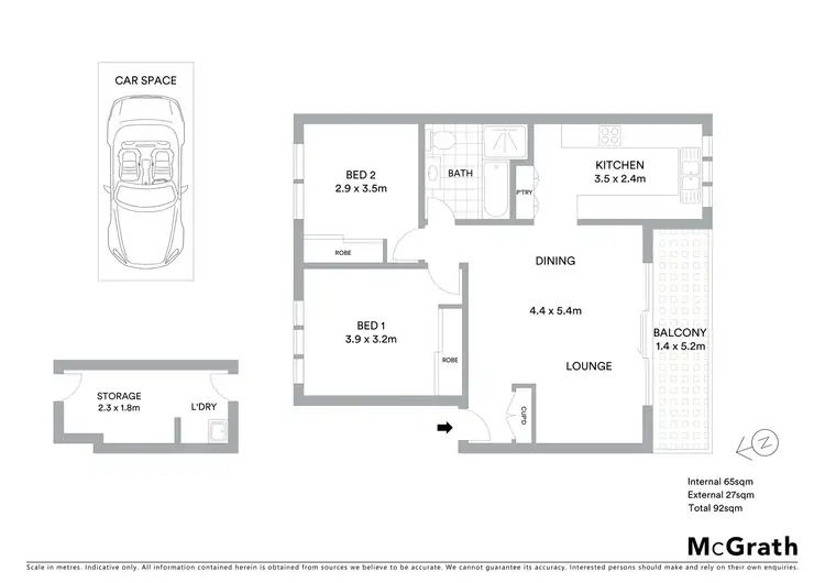 Floorplan of Homely apartment listing, 109/22 Tunbridge Street, Mascot NSW 2020