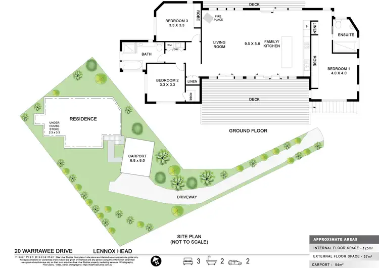 Floorplan of Homely house listing, 20 Warrawee Drive, Lennox Head NSW 2478
