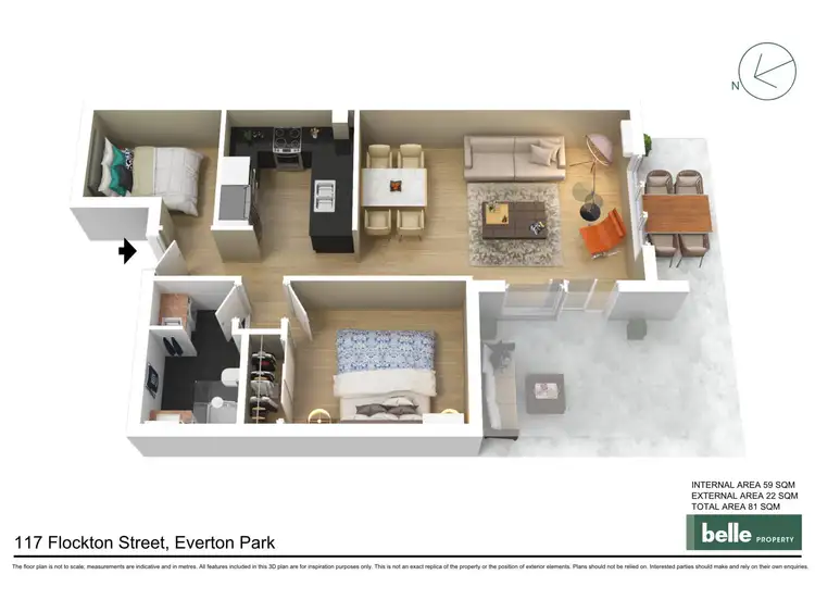 Floorplan of Homely unit listing, 202/117 Flockton Street, Everton Park QLD 4053
