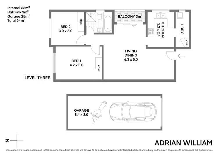 Floorplan of Homely apartment listing, 5/35-37 Pile Street, Marrickville NSW 2204