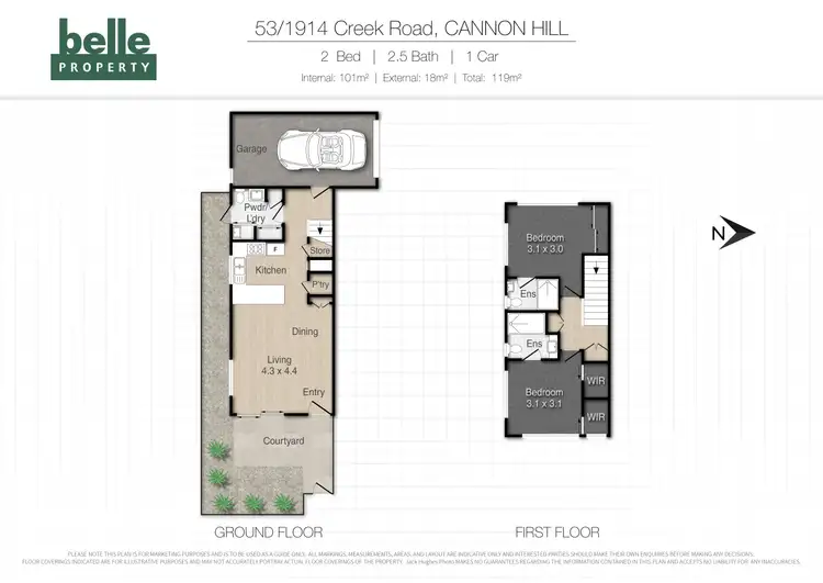 Floorplan of Homely townhouse listing, 53/1914 Creek Road, Cannon Hill QLD 4170