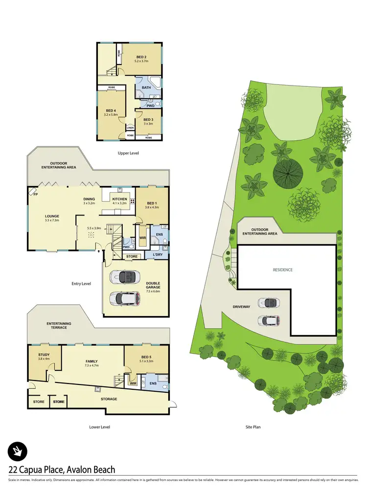 Floorplan of Homely house listing, 22 Capua Place, Avalon Beach NSW 2107