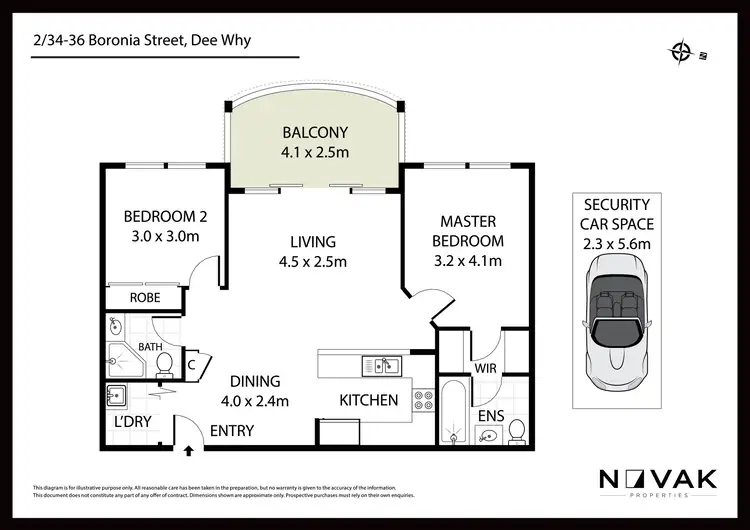 Floorplan of Homely apartment listing, 2/34 Boronia Street, Dee Why NSW 2099