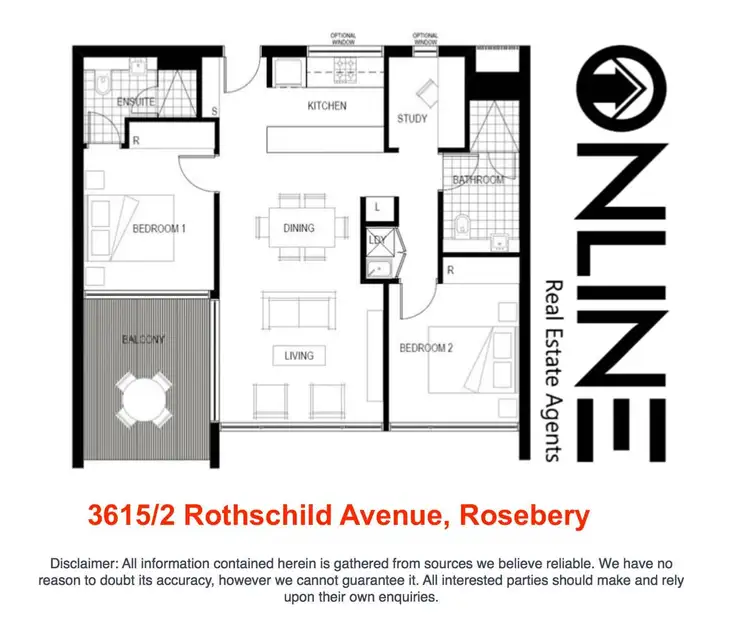 Floorplan of Homely apartment listing, 3615/2 Rothschild Avenue, Rosebery NSW 2018