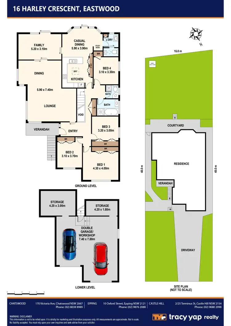 Floorplan of Homely house listing, 16 Harley Crescent, Eastwood NSW 2122