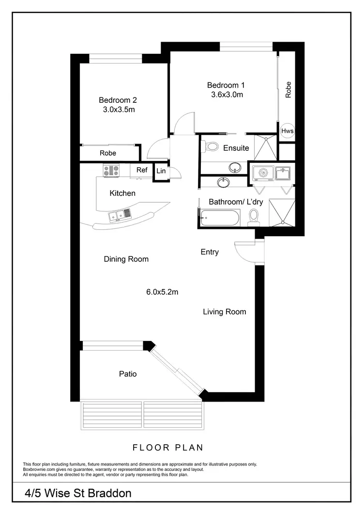 Floorplan of Homely apartment listing, 4/5 Wise Street, Braddon ACT 2612