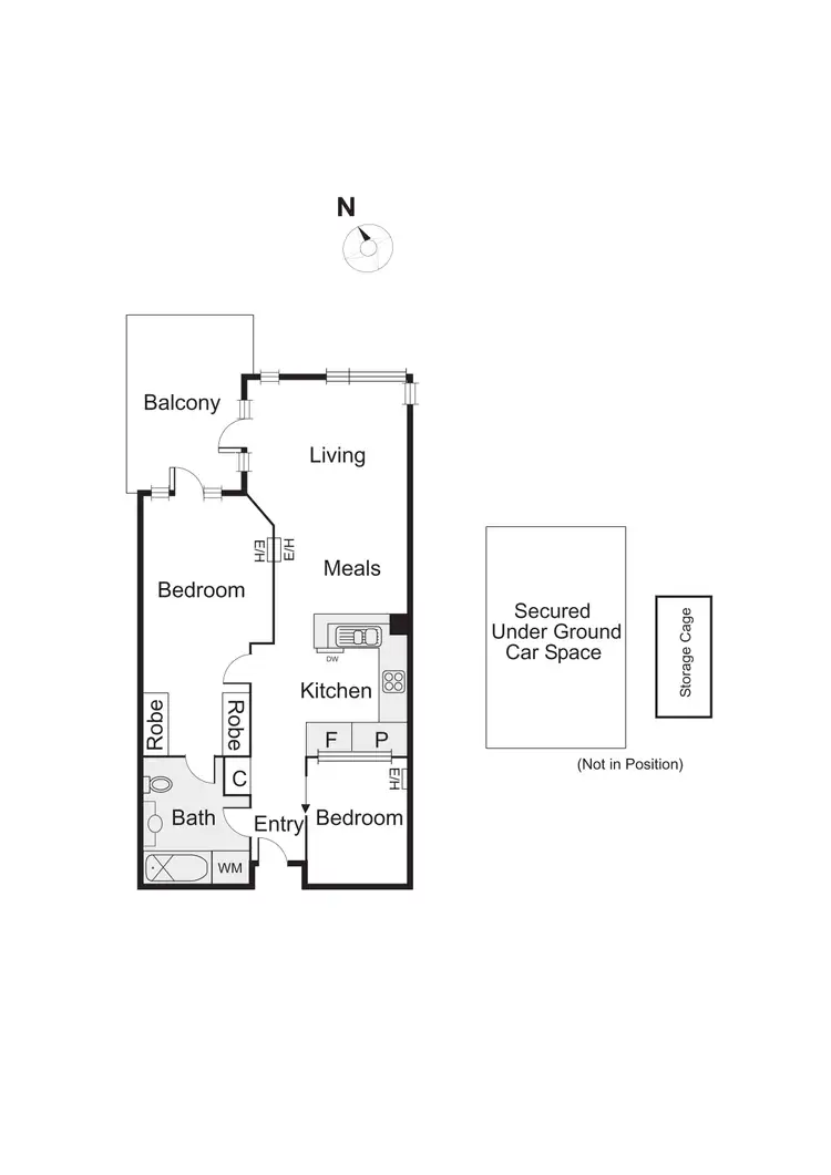 Floorplan of Homely apartment listing, 56/1 Graham Street, Port Melbourne VIC 3207