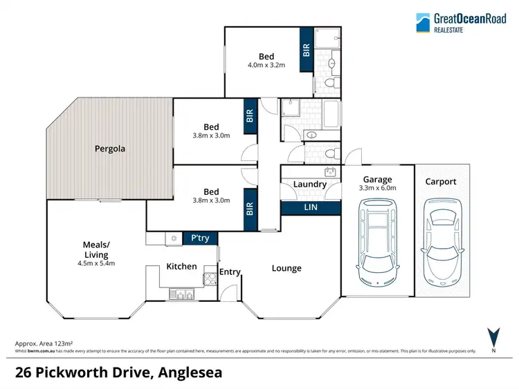 Floorplan of Homely house listing, 26 Pickworth Drive, Anglesea VIC 3230
