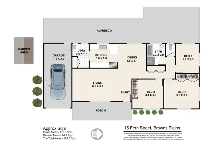 Floorplan of Homely house listing, 15 Fern Street, Browns Plains QLD 4118