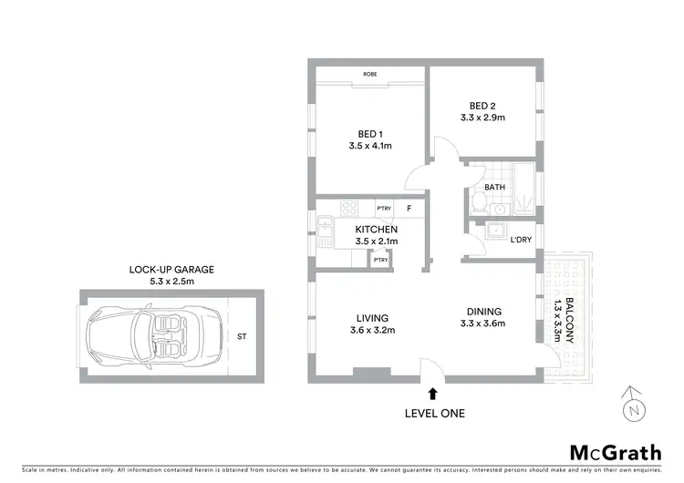 Floorplan of Homely apartment listing, 6/5 Kimberley Street, Vaucluse NSW 2030