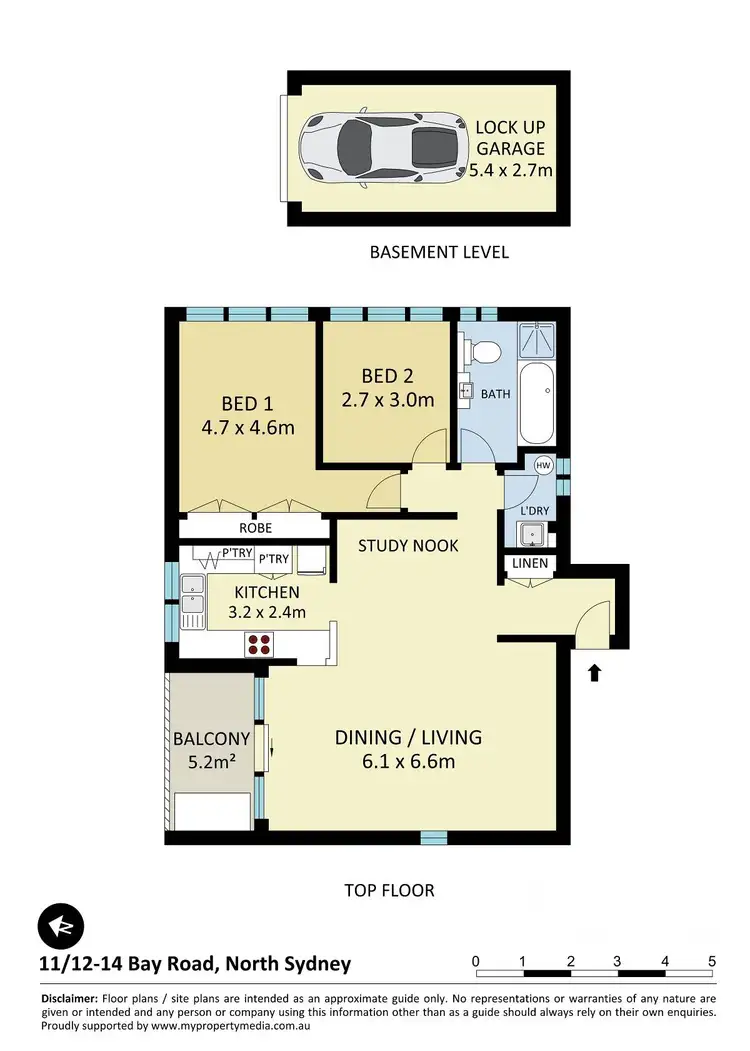 Floorplan of Homely apartment listing, 11/12-14 Bay Road, North Sydney NSW 2060