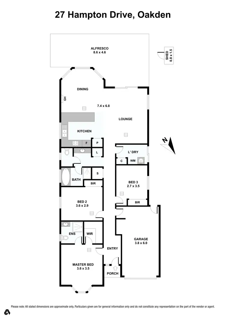Floorplan of Homely house listing, 27 Hampton Drive, Oakden SA 5086