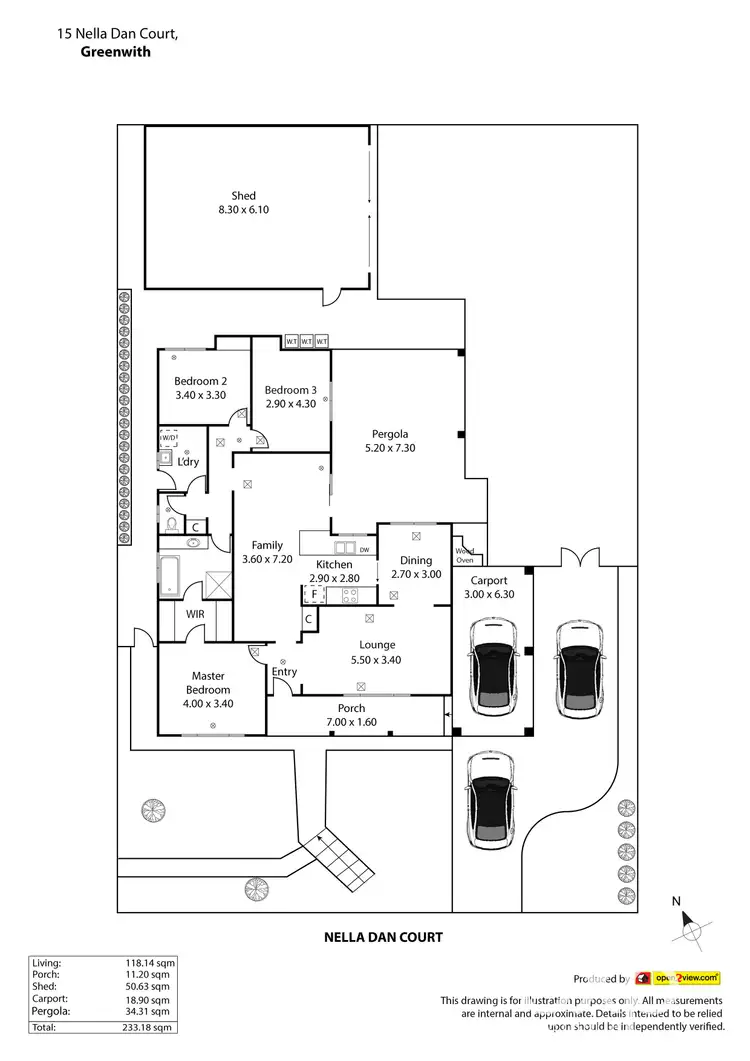 Floorplan of Homely house listing, 15 Nella Dan Court, Greenwith SA 5125