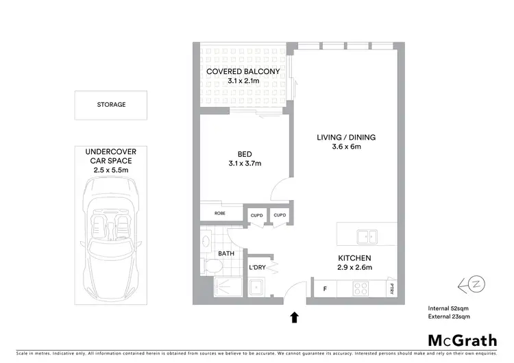 Floorplan of Homely apartment listing, 3306/50 Pemberton Street, Botany NSW 2019