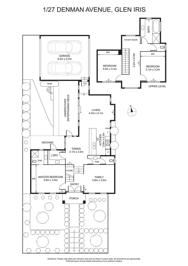 Floorplan of Homely townhouse listing, 1/27 Denman Avenue, Glen Iris VIC 3146