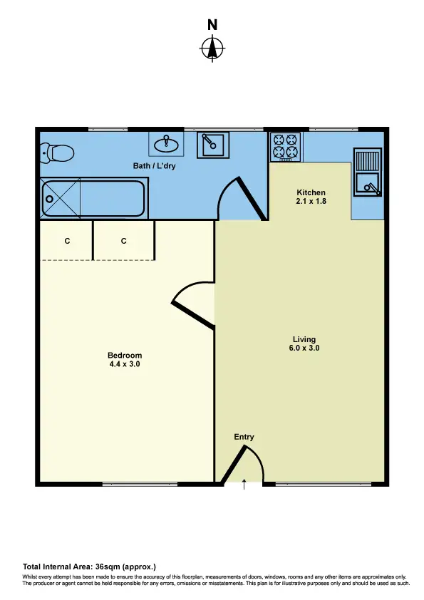 Floorplan of Homely apartment listing, 13/6 Carmichael Street, West Footscray VIC 3012