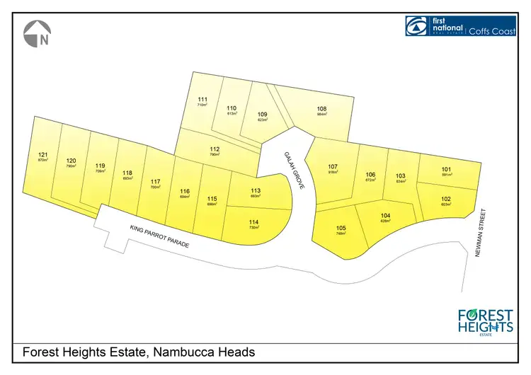 Floorplan of Homely land listing, LOT 118 King Parrot Parade 'forest Heights Estate', Nambucca Heads NSW 2448