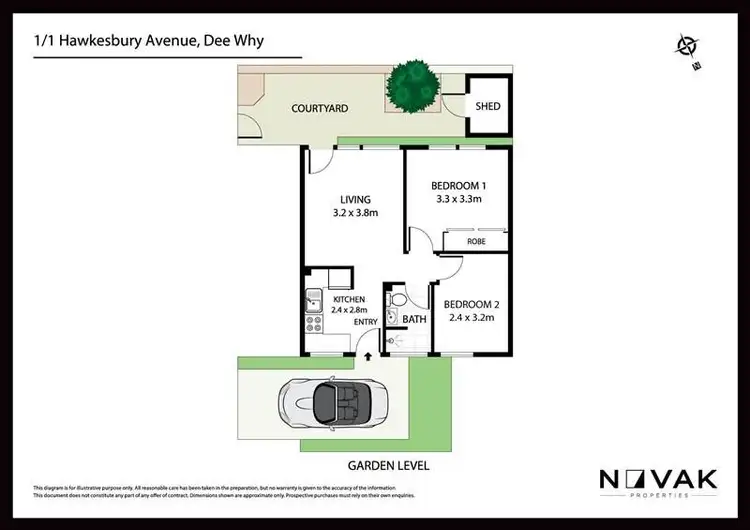 Floorplan of Homely apartment listing, 1/1 Hawkesbury Avenue, Dee Why NSW 2099