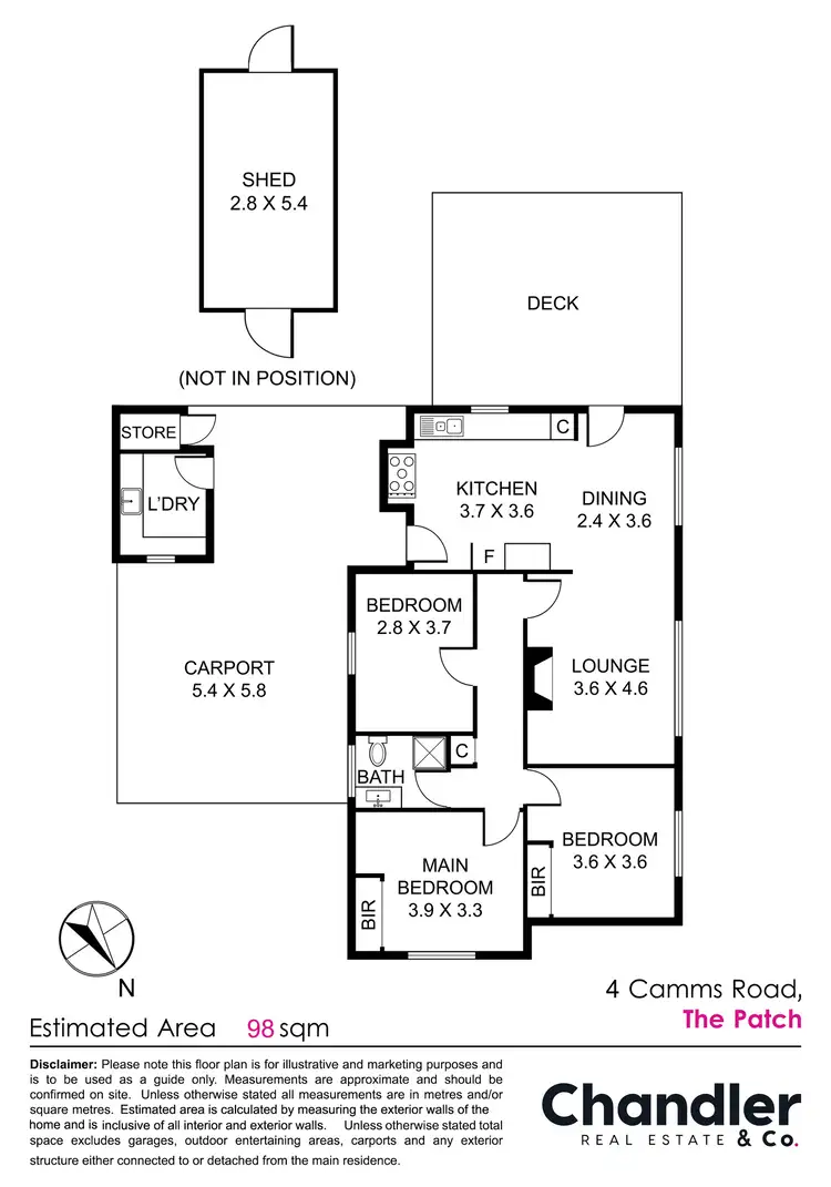 Floorplan of Homely house listing, 4 Camms Road, The Patch VIC 3792