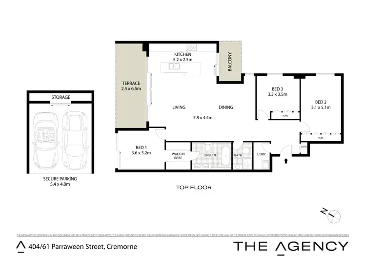 Floorplan of Homely apartment listing, 404/61 Parraween Street, Cremorne NSW 2090
