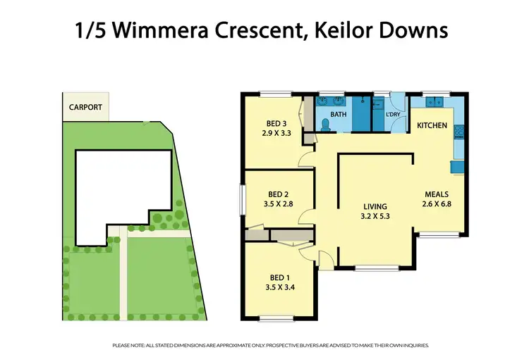 Floorplan of Homely unit listing, 1/5 Wimmera Crescent, Keilor Downs VIC 3038