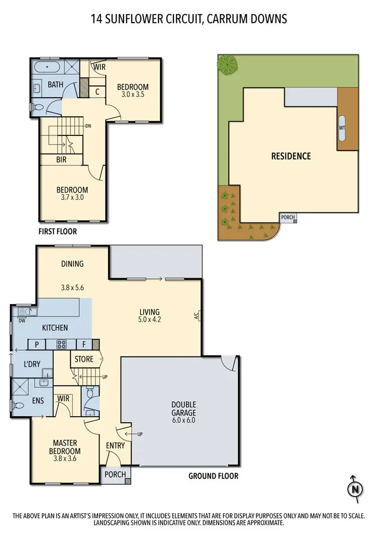 Floorplan of Homely townhouse listing, 14 Sunflower Circuit, Carrum Downs VIC 3201
