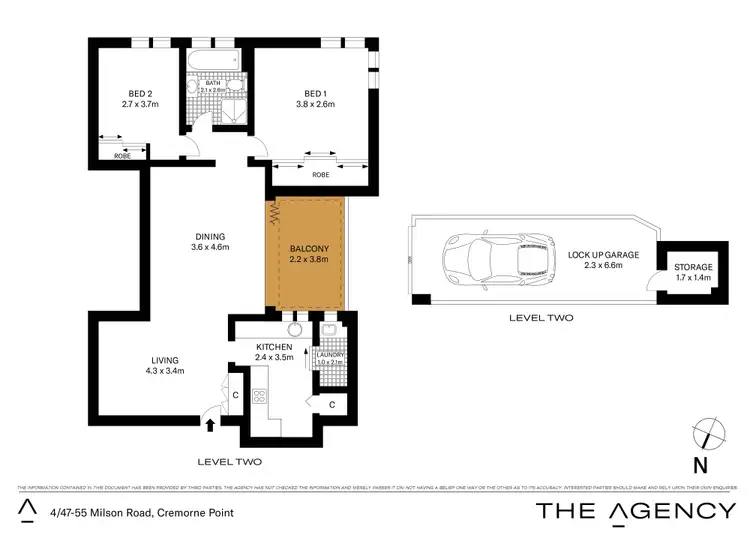 Floorplan of Homely apartment listing, 4/47-55 Milson Road, Cremorne Point NSW 2090