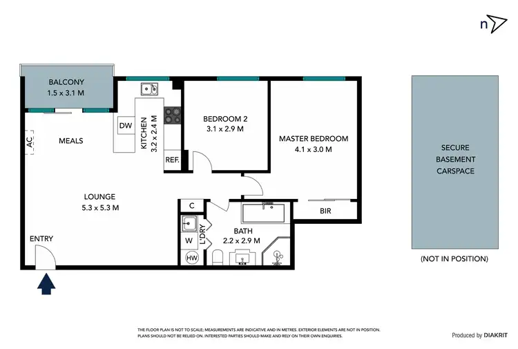 Floorplan of Homely apartment listing, 707/341 Ascot Vale Road, Moonee Ponds VIC 3039