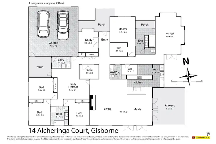 Floorplan of Homely house listing, 14 Alcheringa Court, Gisborne VIC 3437