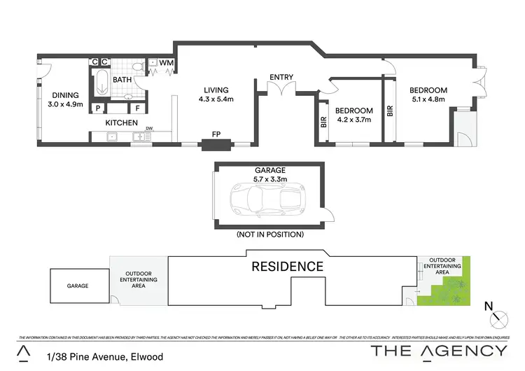 Floorplan of Homely apartment listing, 1/38 Pine Avenue, Elwood VIC 3184