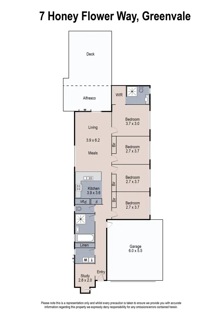 Floorplan of Homely house listing, 7 Honey Flower Way, Greenvale VIC 3059