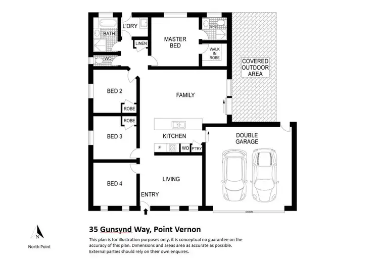 Floorplan of Homely house listing, 35 Gunsynd Way, Point Vernon QLD 4655