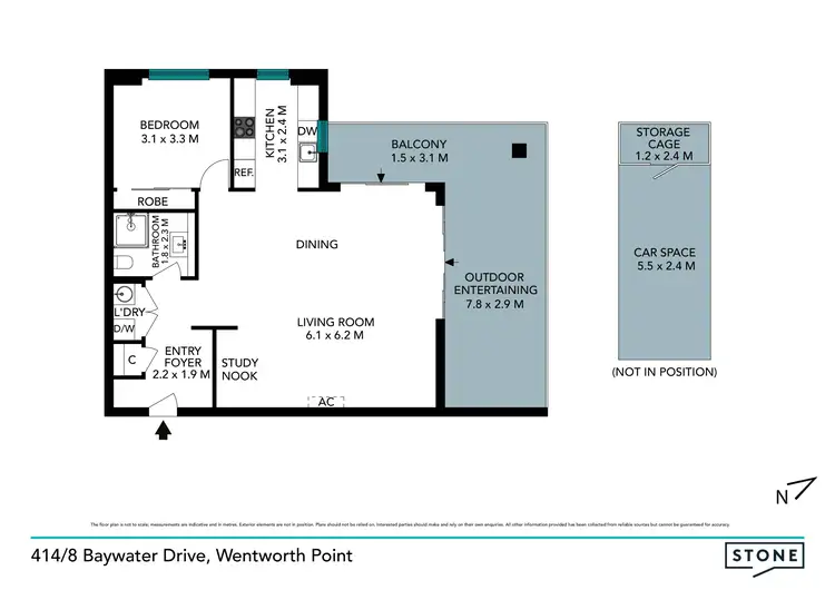 Floorplan of Homely apartment listing, 414/8 Baywater Drive, Wentworth Point NSW 2127