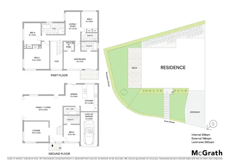 Floorplan of Homely semi-detached listing, 47A Swan Street, Gladesville NSW 2111