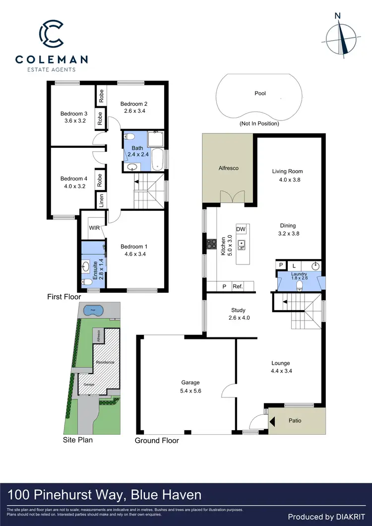 Floorplan of Homely house listing, 100 Pinehurst Way, Blue Haven NSW 2262