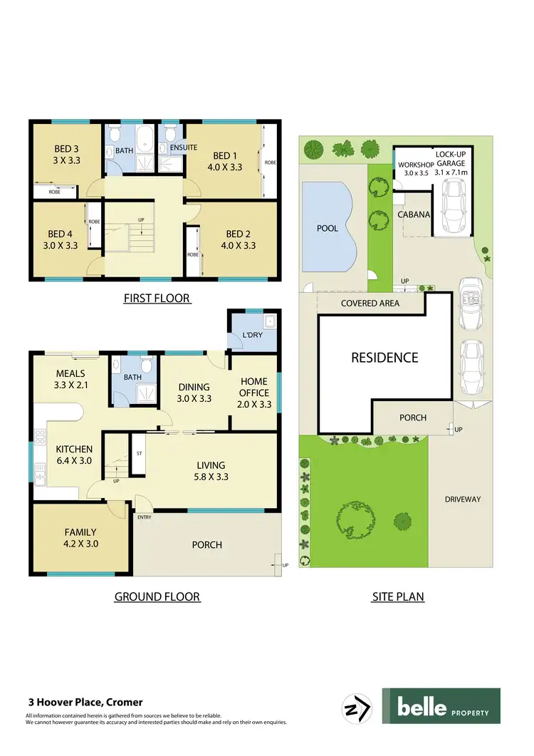Floorplan of Homely house listing, 3 Hoover Place, Cromer NSW 2099