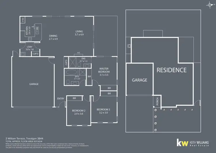 Floorplan of Homely townhouse listing, 2 William Terrace, Traralgon VIC 3844