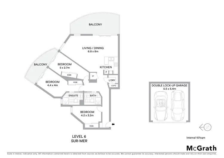 Floorplan of Homely apartment listing, 601/1 Abel Place, Cronulla NSW 2230